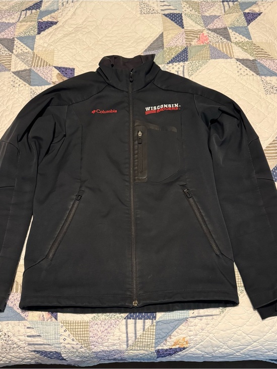 Columbia Other - Wisconsin Badgers Columbia Black Softshell Jacket with Omni-heat Small